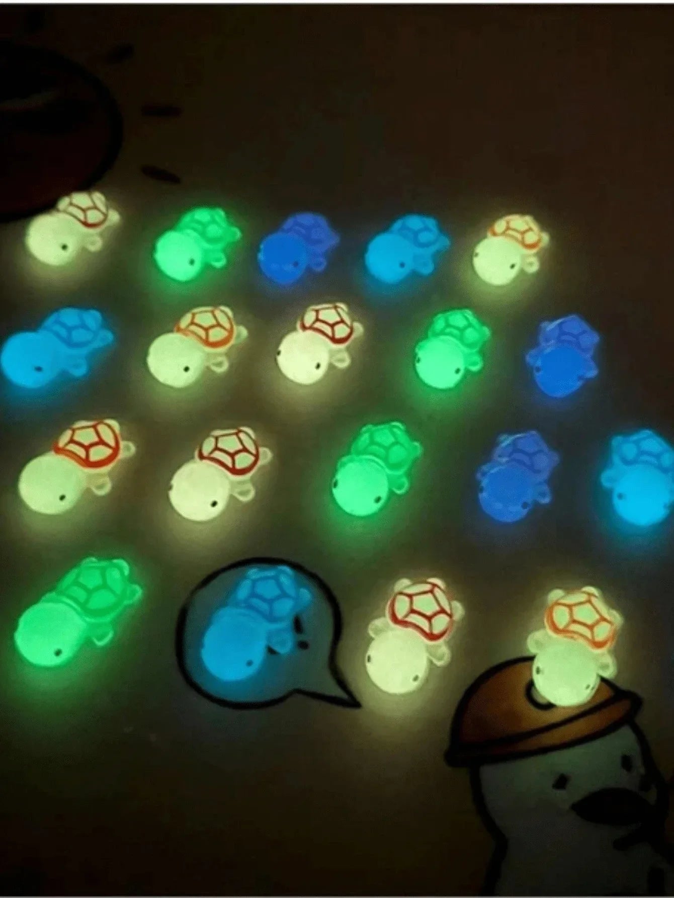 Glow-in-the-Dark 3D Turtle Figurines 30/50pcs – Party Decor