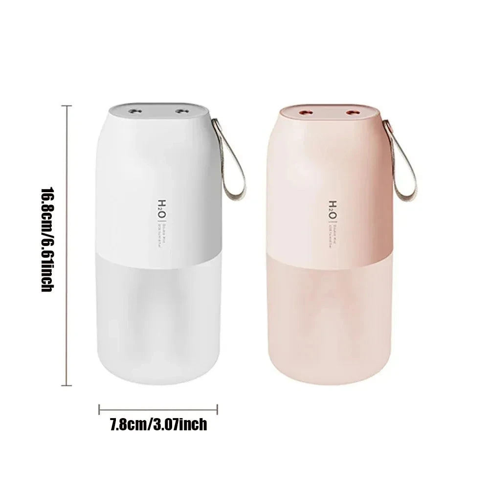 HOMEFISH Wireless Dual Nozzle Mini Humidifier with LED Light