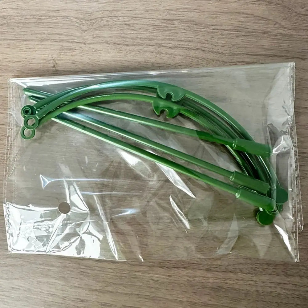3 Set Durable Green Plant Support Pile Half Round Removable Climbing Vines Stake Easy to Use Bonsai Fixing Rod Peaceful Pleasures Health and Wellness 17cm High
