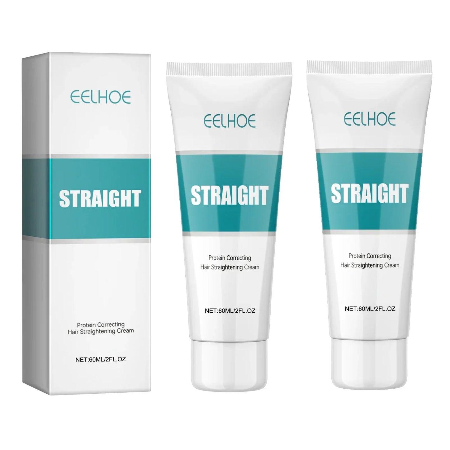 Keratin Protein Hair Straightening Cream – Smoothing 60ml Peaceful Pleasures Health and Wellness 2pcs