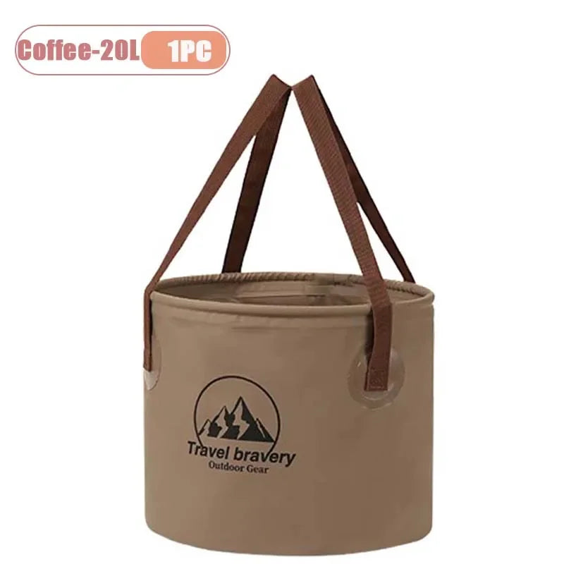 Collapsible Camping Bucket 5/10/20L – Foldable Waterproof