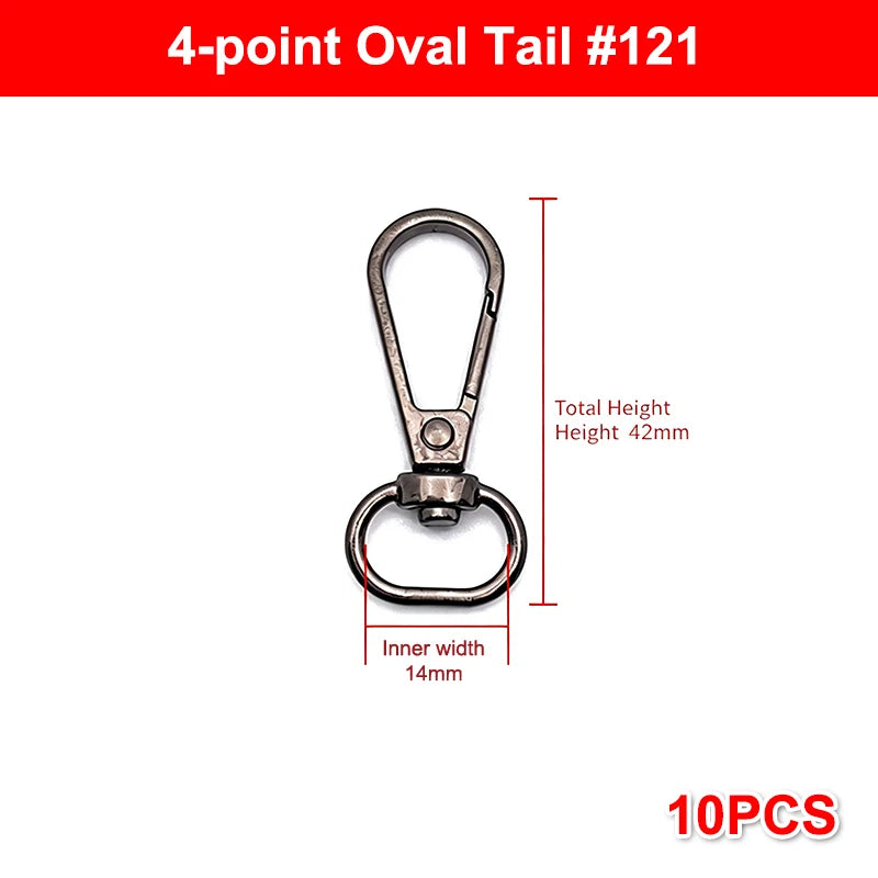 10Pcs Zinc Alloy Swivel Snap Hooks | DIY Bag & Keychain Hardware