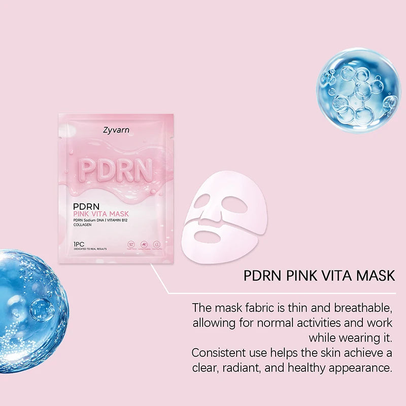 Pdrn Pink Vita Gel Mask Collagen Salmon Dna Lifting And Firming Mask Deeply Hydrate Nourish And Brighten Glow Skin 1/3/5pc Peaceful Pleasures Health and Wellness