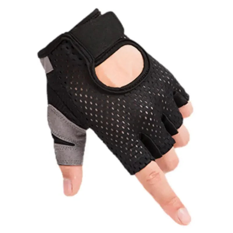 1Pair Non-Slip Cycling Gloves, Hollow Out Breathable Half Finger Gloves Butterfly Mesh For Riding ,Gym Fitness,Yoga Men& Women Peaceful Pleasures Health and Wellness Black M