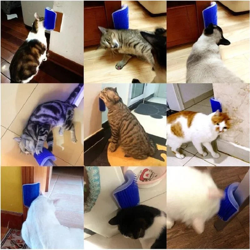 Cat Grooming Brush & Scratcher – Deshedding Comb for Cats & Dogs