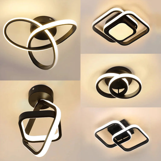 RUNTOIN 2-Ring LED Ceiling Light | Modern Hallway Chandelier LED Ceiling Light Peaceful Pleasures Health and Wellness