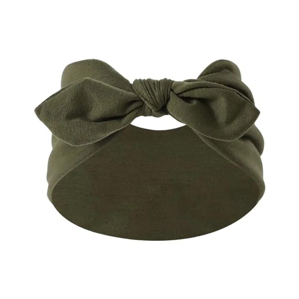 Wide Bohemian Knotted Bunny Ear Headband – Non-Slip Workout