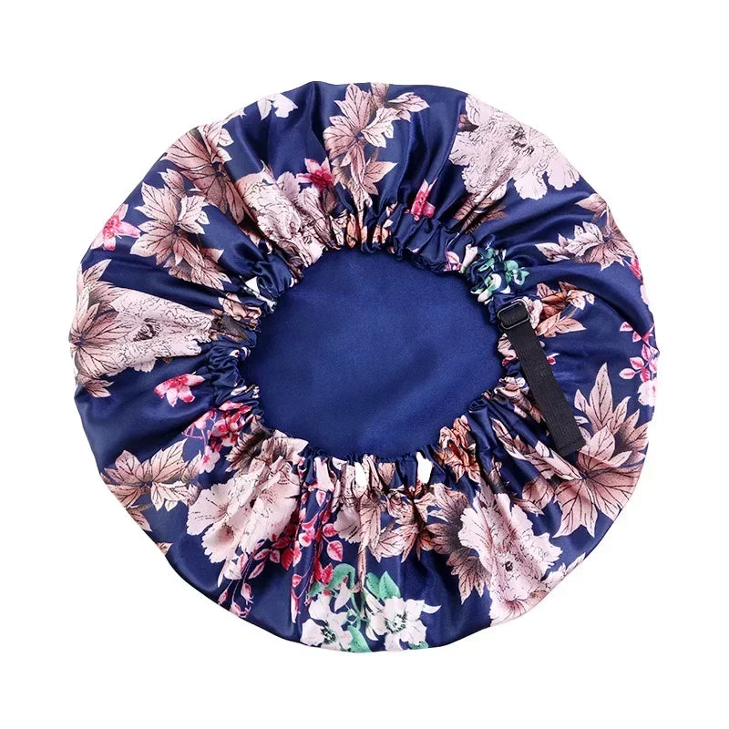 Satin Sleep Bonnet for Women | Wide Elastic Night Hair Cap