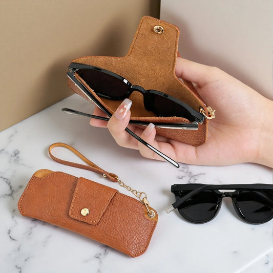 Multicolor PU Leather Sunglass Case – Slim Portable Glasses Holder Eyeglass Case Peaceful Pleasures Health and Wellness