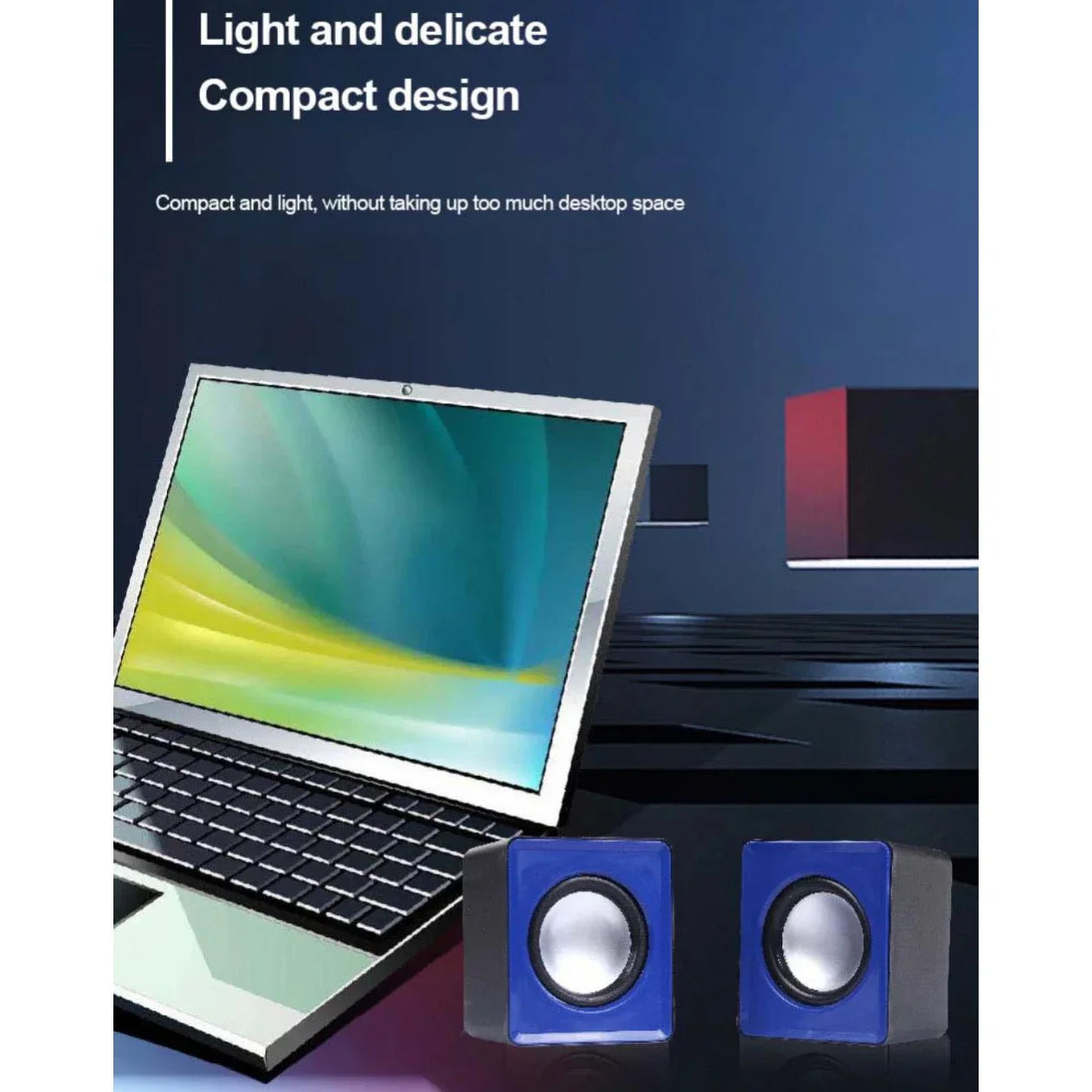AyeBeau Mini USB Stereo Speakers for PC, Laptop & Desktop