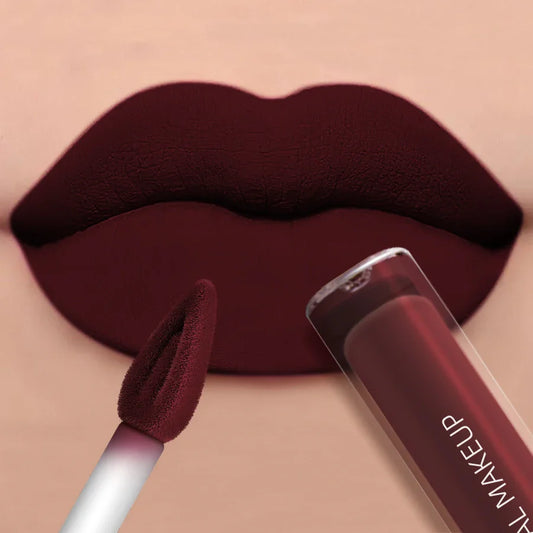 MCD Dark Brown Matte Velvet Liquid Lipstick – Waterproof Lip Gloss Matte Liquid Lipstick Oasis Select