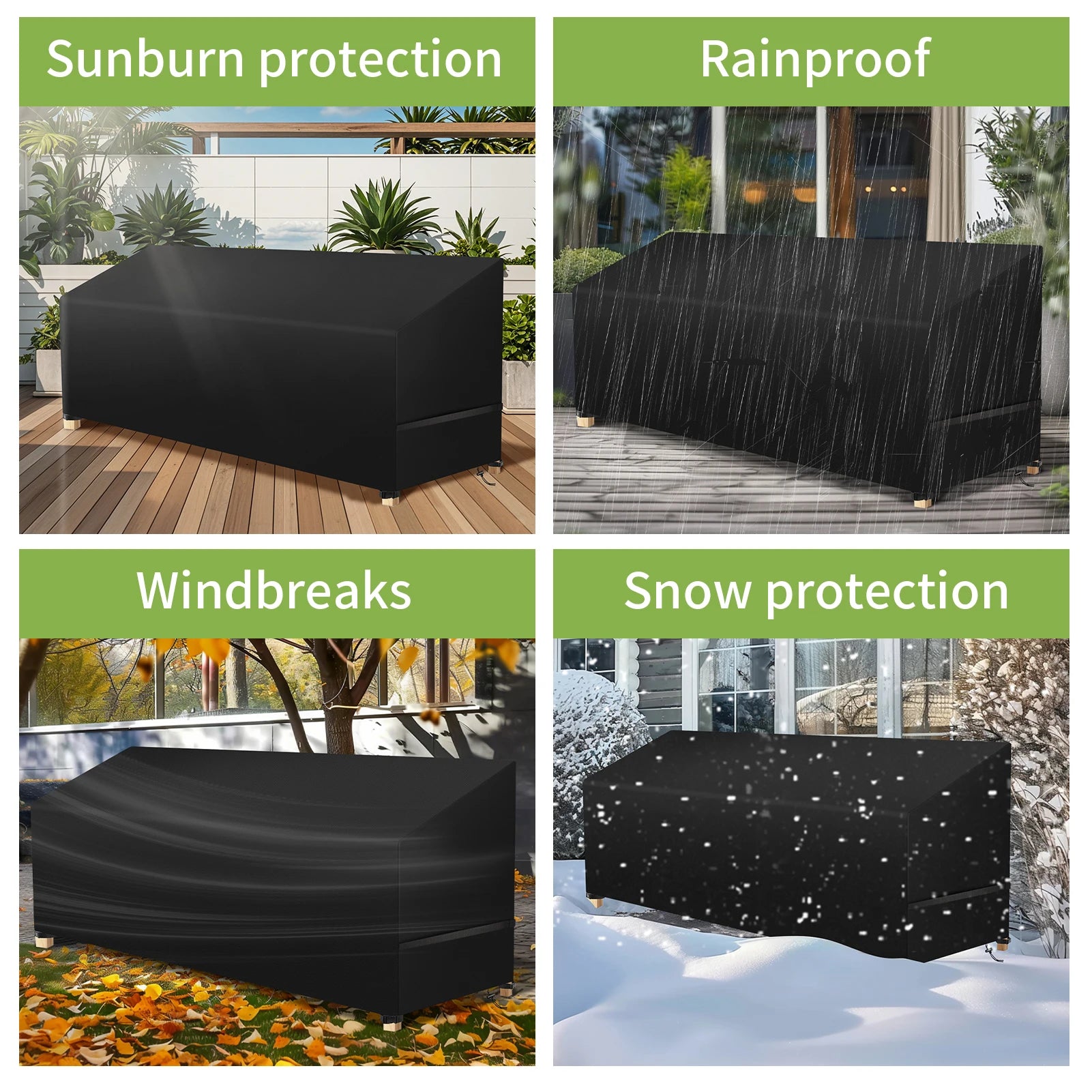 Waterproof Garden Bench Cover 162x66x66x89CM 3 Seater Heavy Duty Oxford Fabric Bench Covers for Bench Seat Love Seat Patio Couch Peaceful Pleasures Health and Wellness