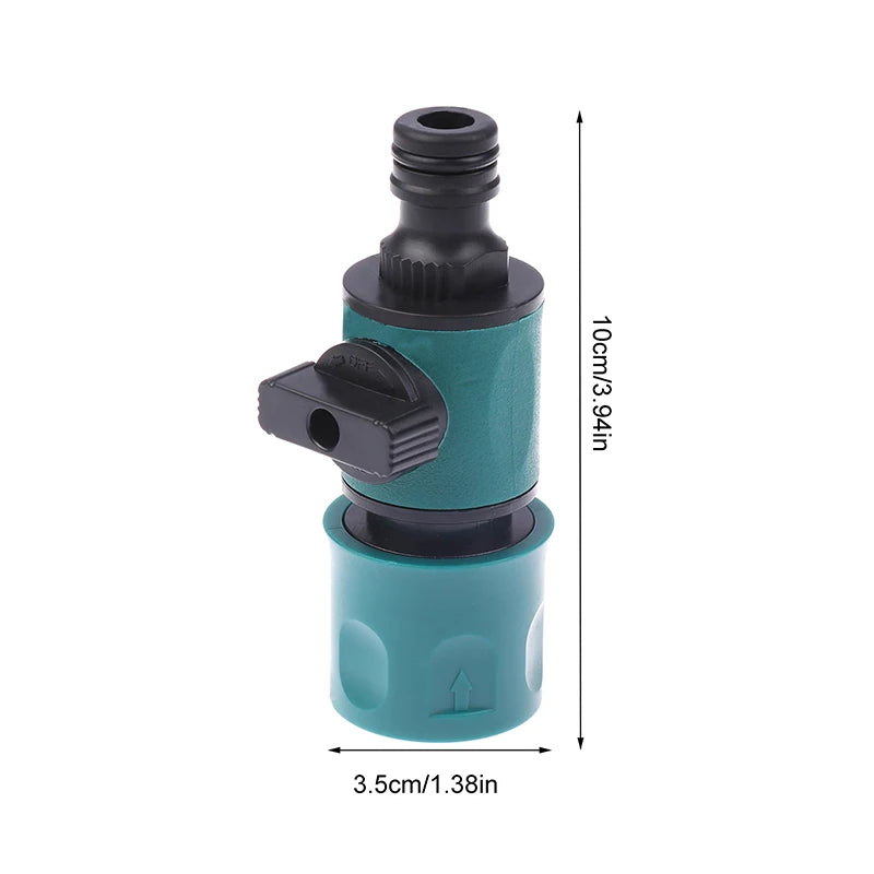 New Garden Hose Pipe In-Line Faucet Shut Off Valve Fitting 16MM Joint Watering Irrigation Quick Connector With Valve Garden Peaceful Pleasures Health and Wellness Green