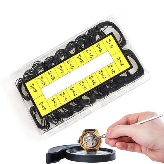 200Pcs Watch Back Case Rubber Waterproof O-Ring Gasket Repair Tools for Watchmaker Thickness 0.5Mm/0.6Mm High End Boxed Peaceful Pleasures Health and Wellness