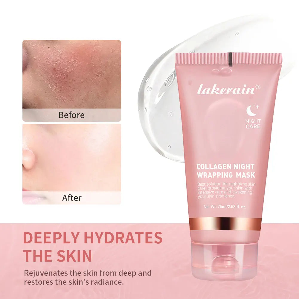 Deep Collagen Mask Korean Peel Off Mask Face Anti Wrinkle Lifting Skin Care Masks Bio Pack Night Wrapping Woman Skin Care Peaceful Pleasures Health and Wellness