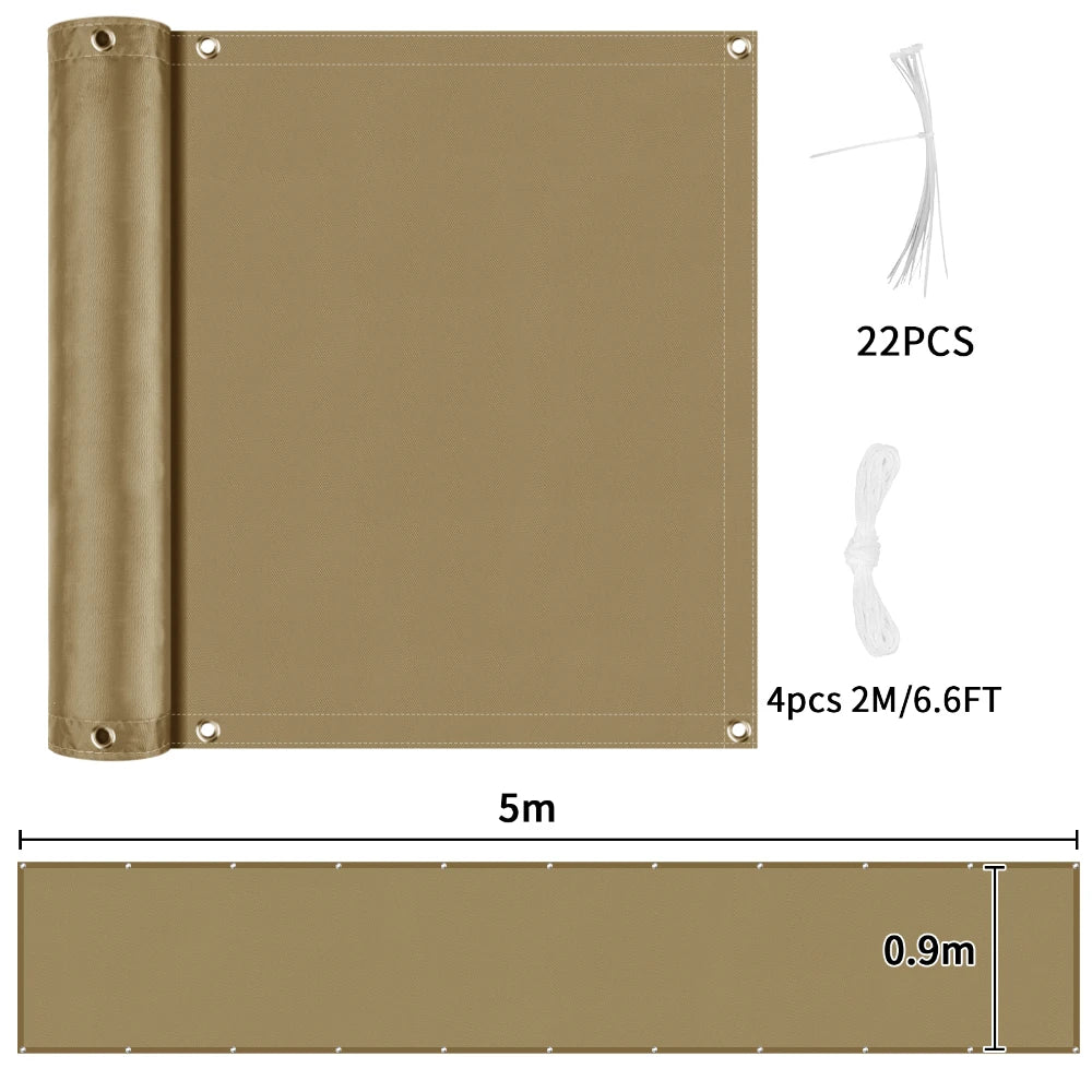 Outdoor Privacy Screen Fence Sunshade Net | Balcony Garden