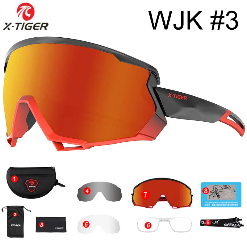 X-TIGER Polarized Sports Sunglasses – 5 Interchangeable Lenses