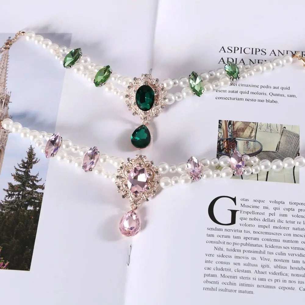 Double Layer Faux Pearl Pet Collar Necklace | Adjustable Luxury