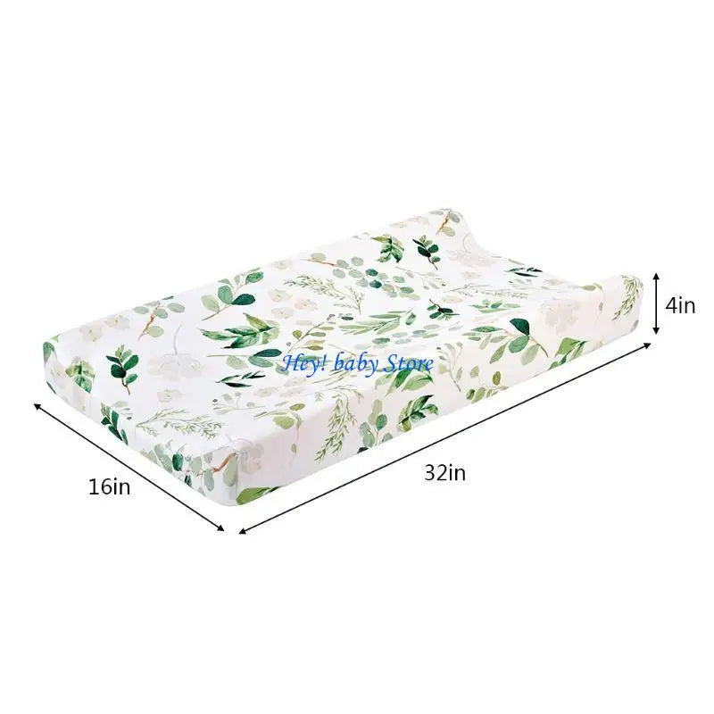 Floral Leaf Fitted Crib Sheet | Boho Watercolor Botanical Nursery