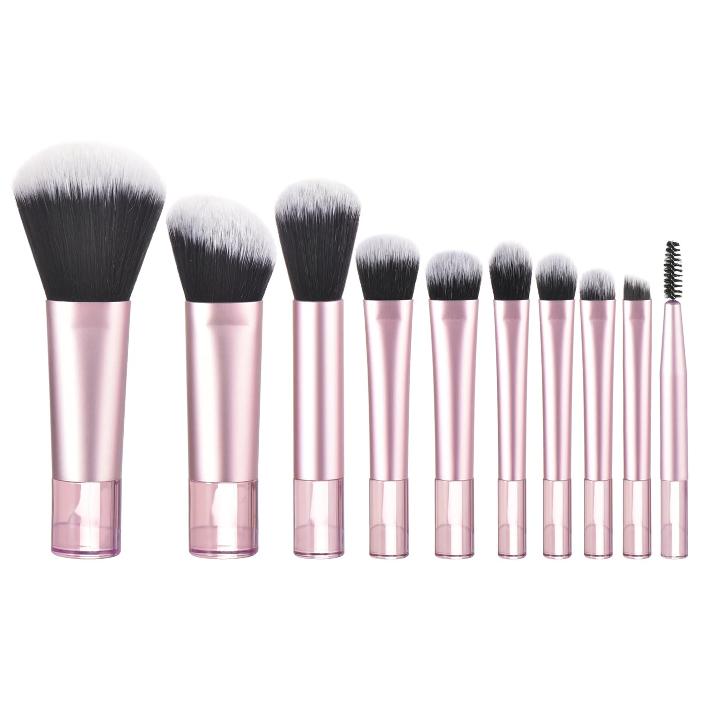 10-Piece Pink Mini Travel Makeup Brush Set | Professional Tools