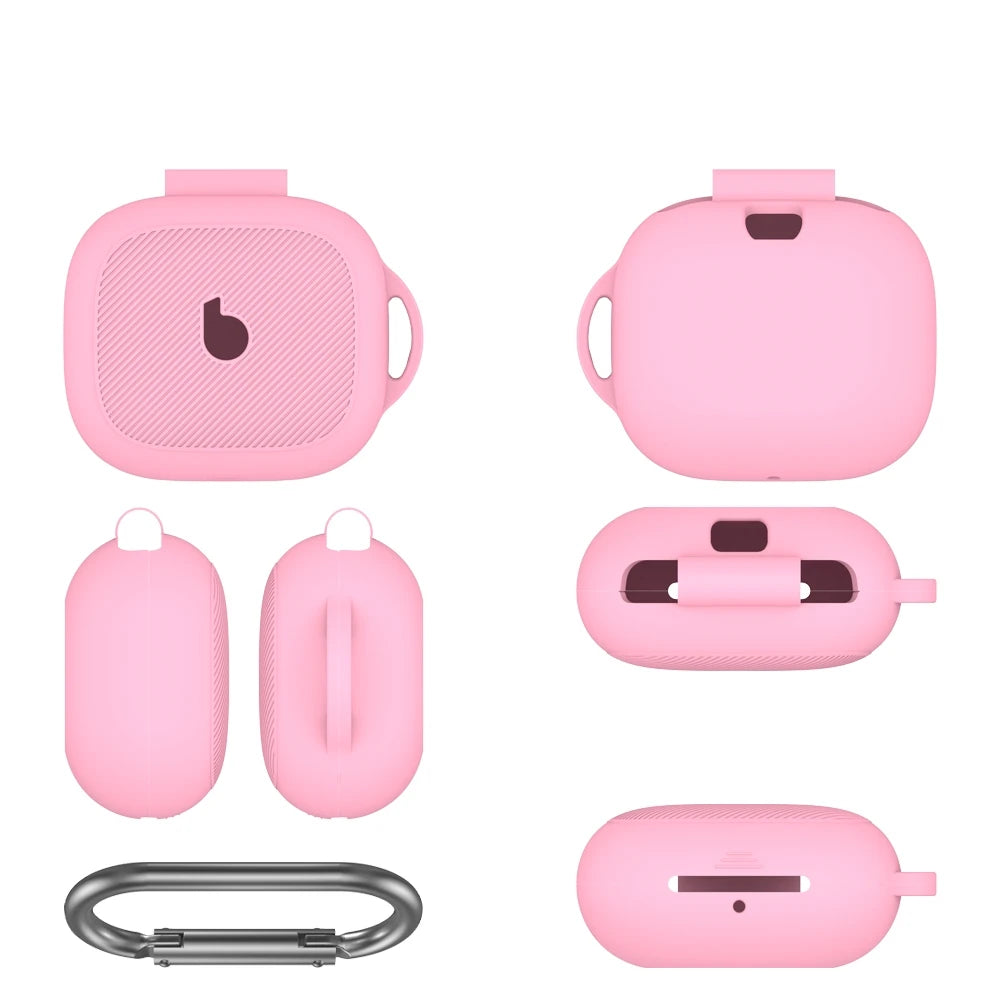 High Quality Protective Cover For Powerbeats Pro 2 Sports Headphones Silicone Protective Case Simple Dustproof With Hook Peaceful Pleasures Health and Wellness Pink