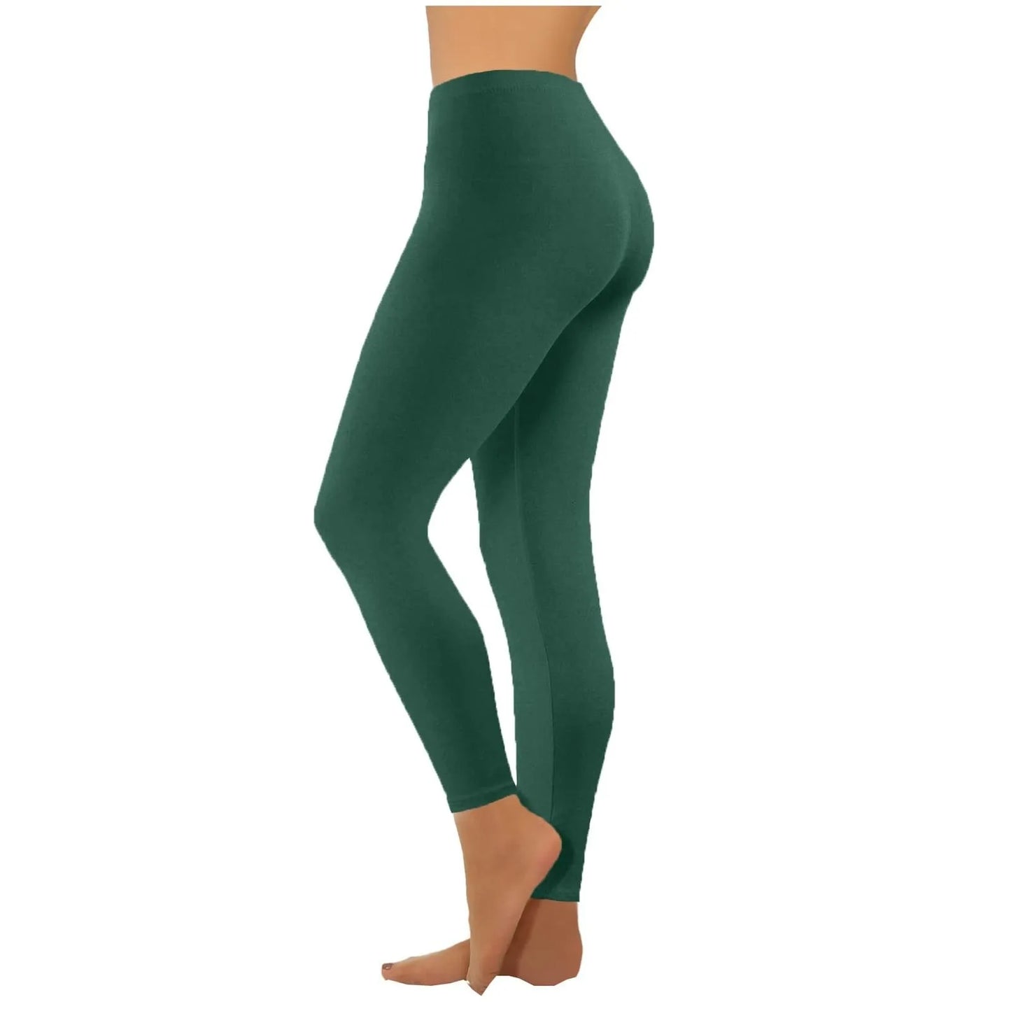 High Waist Yoga Leggings Seamless Push Up Sport Leggings Fitness Running Pants Solid Highly Elastic Underwear Bottoms Peaceful Pleasures Health and Wellness Dark Green S