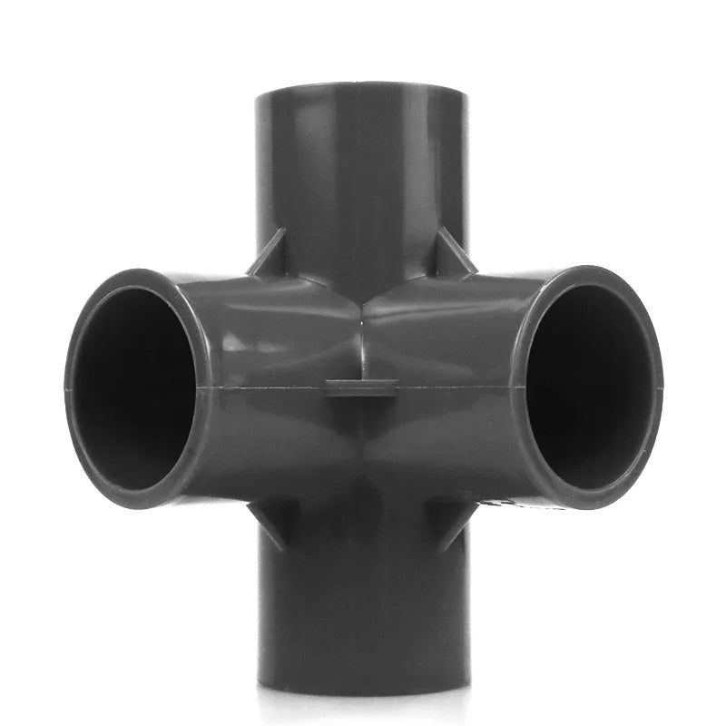 20/25/32/40/50mm PVC Pipe Connector Straight Elbow Tee Cross Joints Water Pipe Adapter 3/4 Ways Supply Joint DIY Accessories Peaceful Pleasures Health and Wellness 4-black 25mm