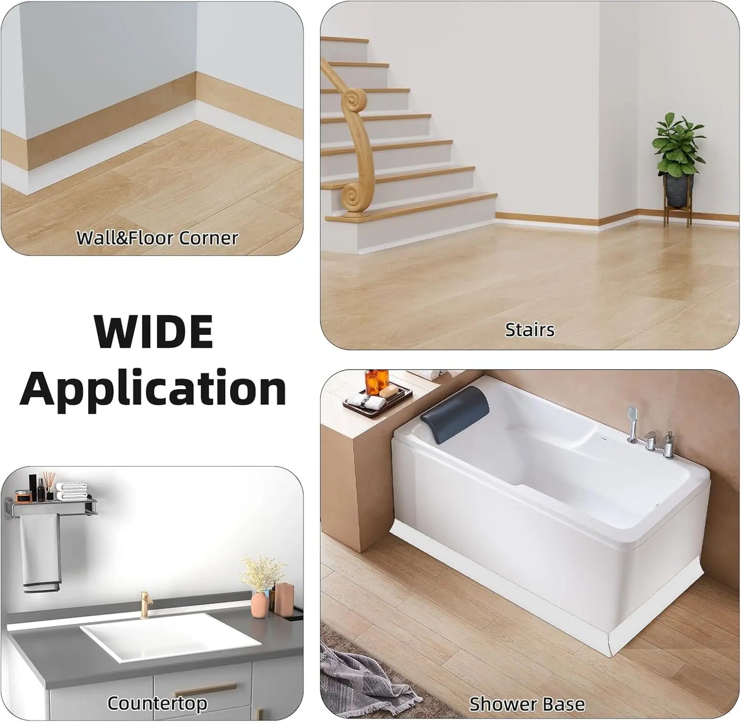 Peel & Stick Flexible Quarter Round Molding | Corner Trim Corner Trim Molding Peaceful Pleasures Health and Wellness