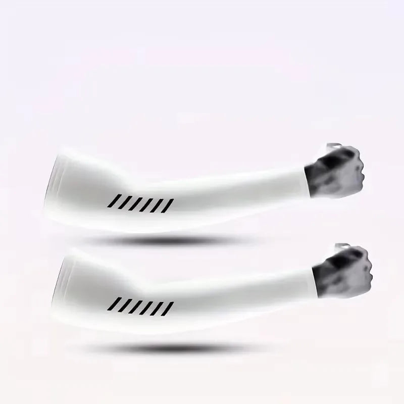 Sunscreen Ice Sleeves for Men - UV Protection Arm Covers Peaceful Pleasures Health and Wellness WHITE XL