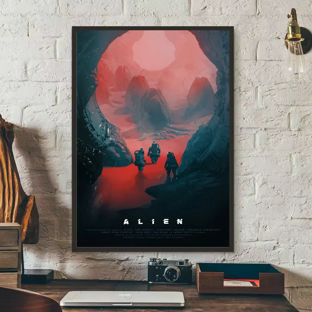 Classic Sci-Fi Alien Movie Poster Canvas Wall Art | Unframed