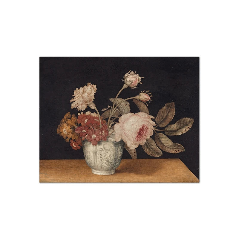 Vintage County Landscape Gallery Wall Art Prints Rustic Moody Cloud Oil Painting Canvas Prints Antique Flower Pictures Decor Peaceful Pleasures Health and Wellness 5 40x60cm Unframed