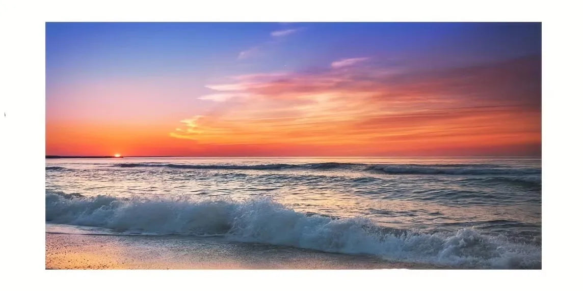Beach Sunset Wall Art Posters Large Landscape Canvas Painting Print Nordic Wall Decoration Picture for Home Decor Unframed Peaceful Pleasures Health and Wellness ZLH2507 30x60cm No Frame
