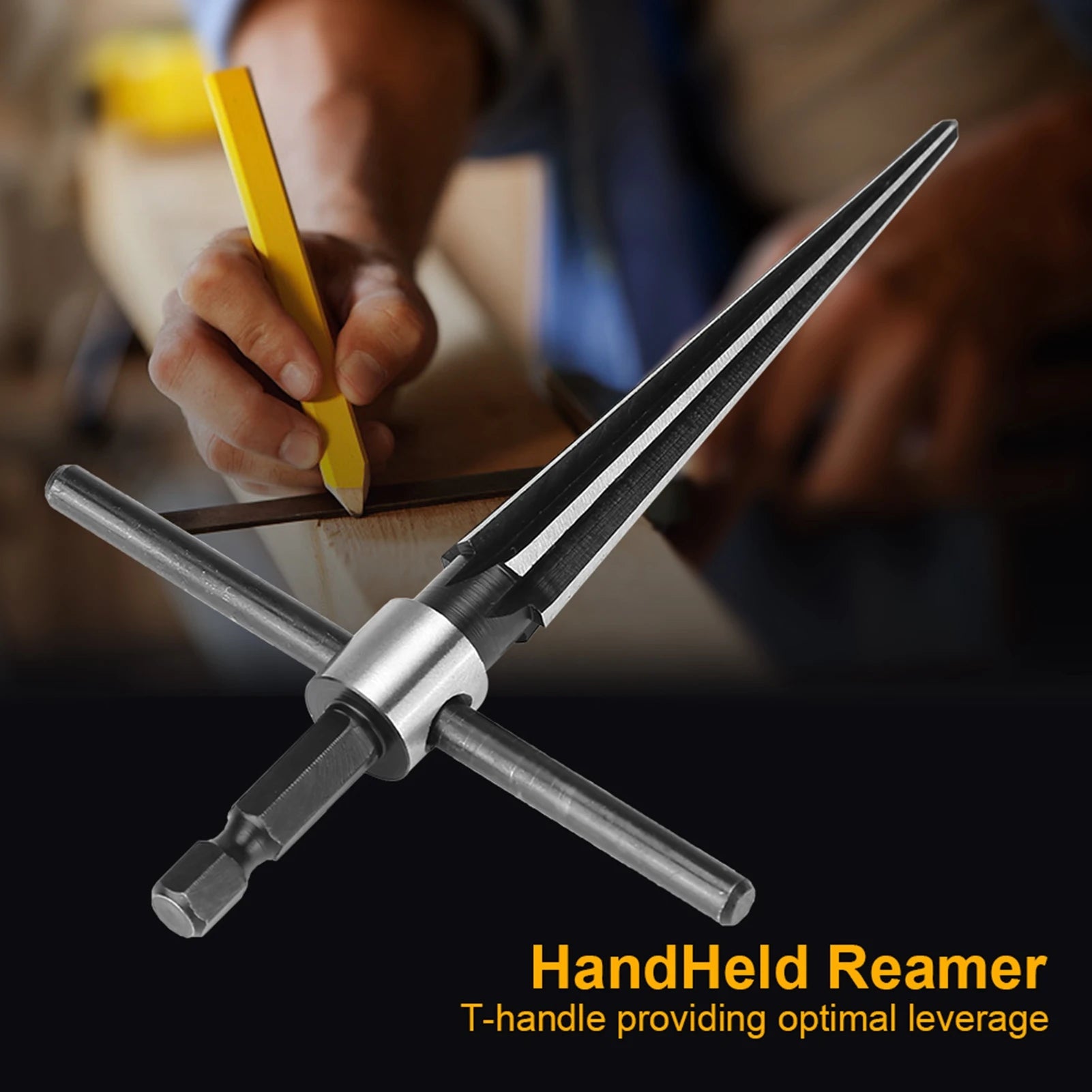 HandHeld Reamer T Handle Reamer Hex Reamer Bridge Pin Hole Handheld T Shape Tapered Hex Reamer Handle Drilling Tool Reamer Peaceful Pleasures Health and Wellness