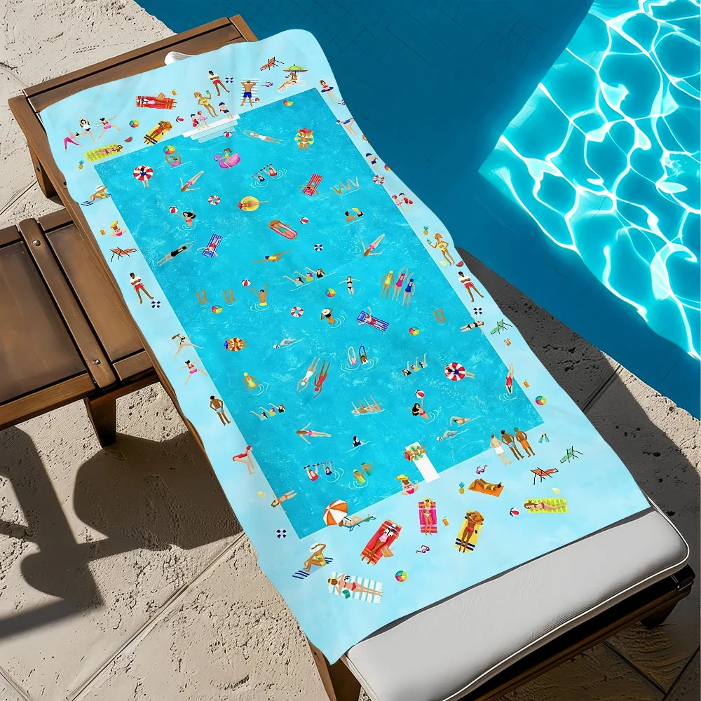 Quick-Dry Beach Towel | Soft Pool Towel for Travel & Gym Quick-Dry Beach Towel Peaceful Pleasures Health and Wellness z2 STJ40x70CM