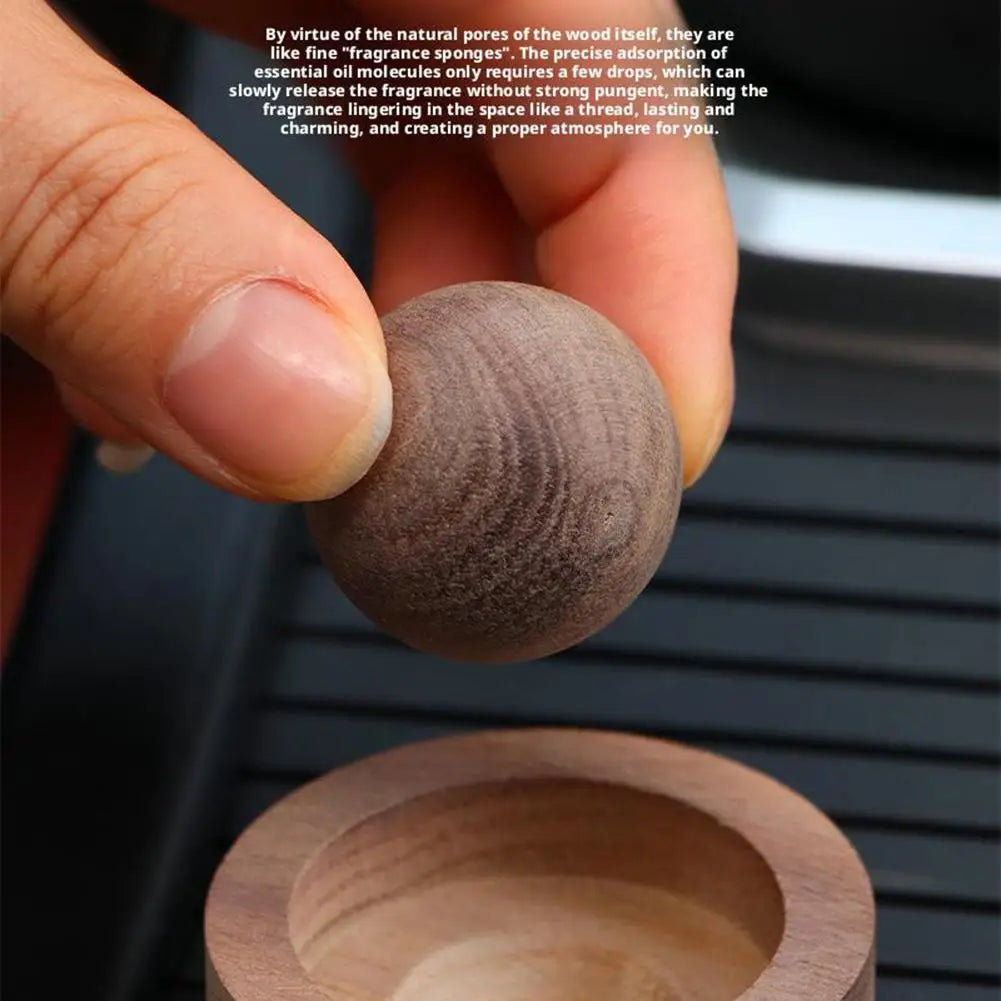 Car & Home Essential Oil Diffuser - Made of Wood Mini Cute Natural Fragrance Diffuser Suitable for Bedroom Living Room Bathroom Peaceful Pleasures Health and Wellness