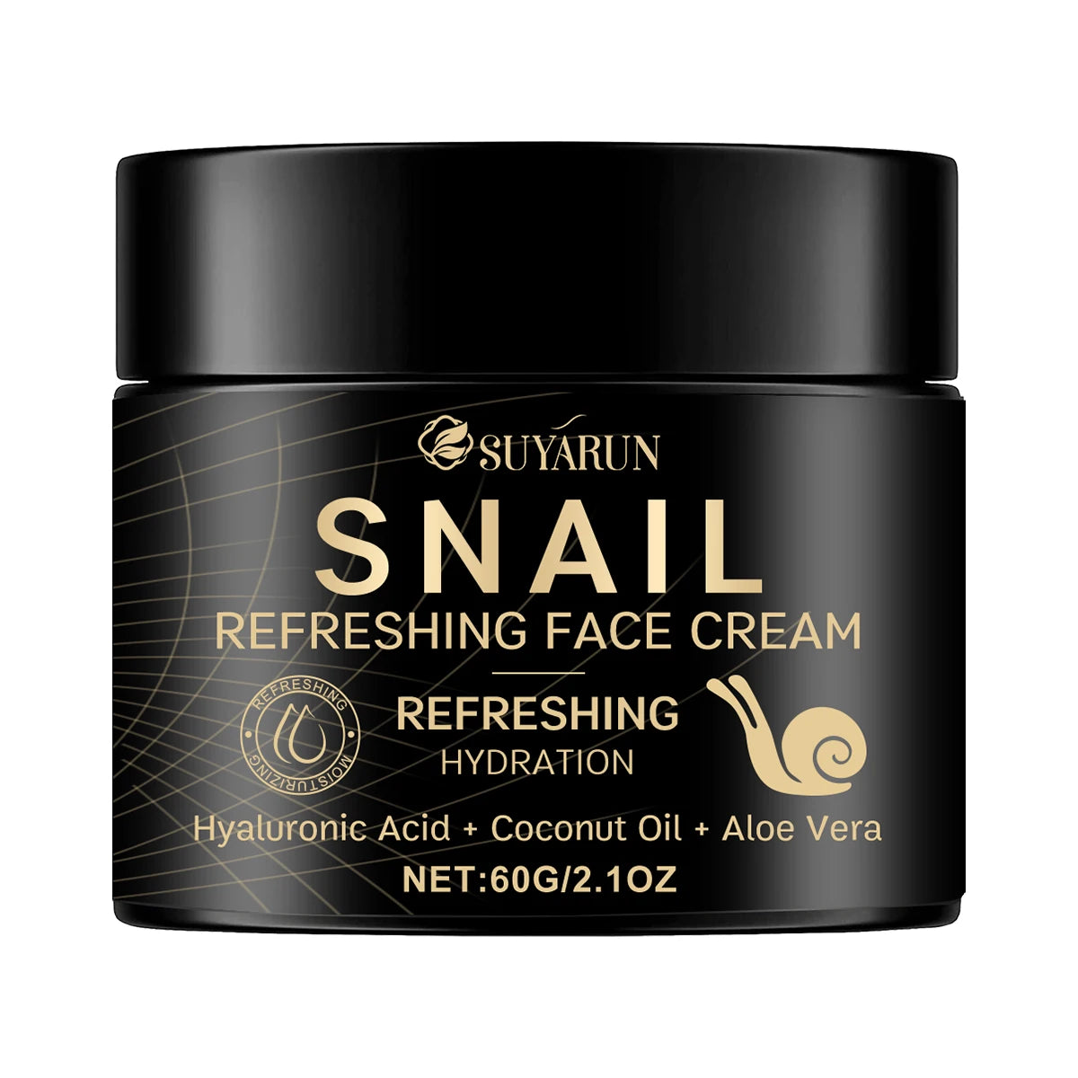 SUYARUN Retinol & Hyaluronic Acid Snail Cream - Anti-Aging Moisturizer for Face, Wrinkle Reduction, Brightening Skin Care. Peaceful Pleasures Health and Wellness 60g