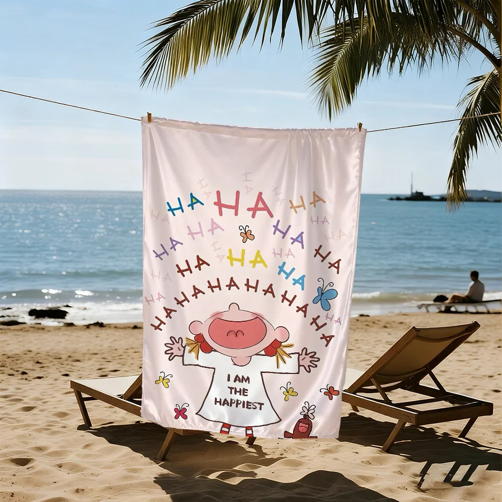 CoCo Cartoon Quick-Dry Beach Towel | Soft, Absorbent, 11 Sizes Quick-Dry Beach Towel Peaceful Pleasures Health and Wellness
