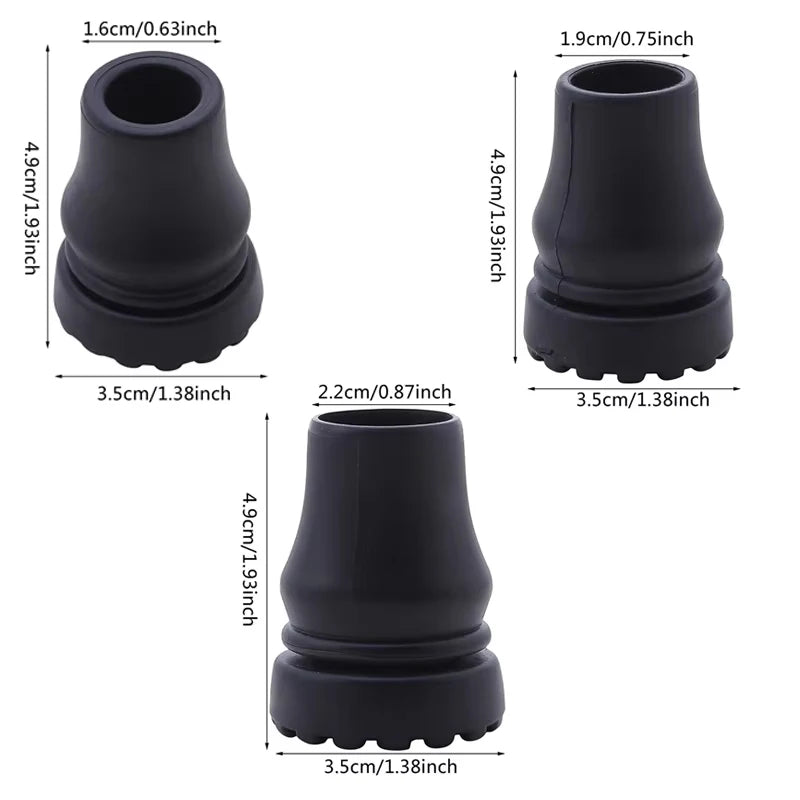 16- Antiskid Walking Stick Crutch Cane Bottom Pads Cover Protector