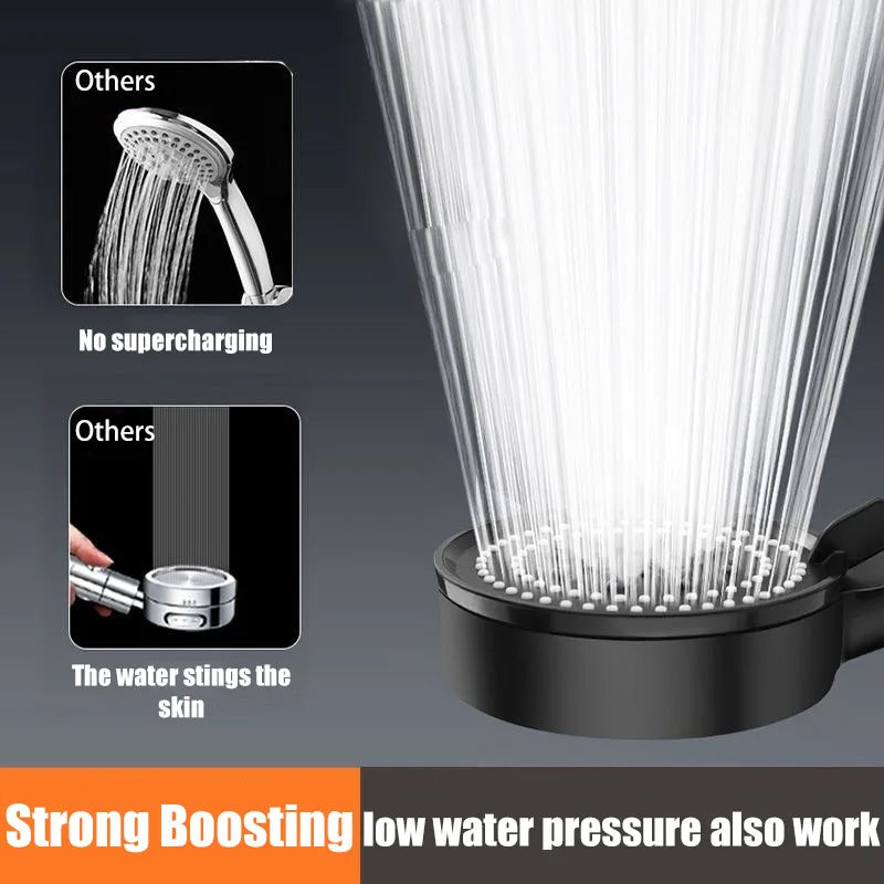 5-Mode Handheld Shower Head | Universal Fit, ABS & Silicone