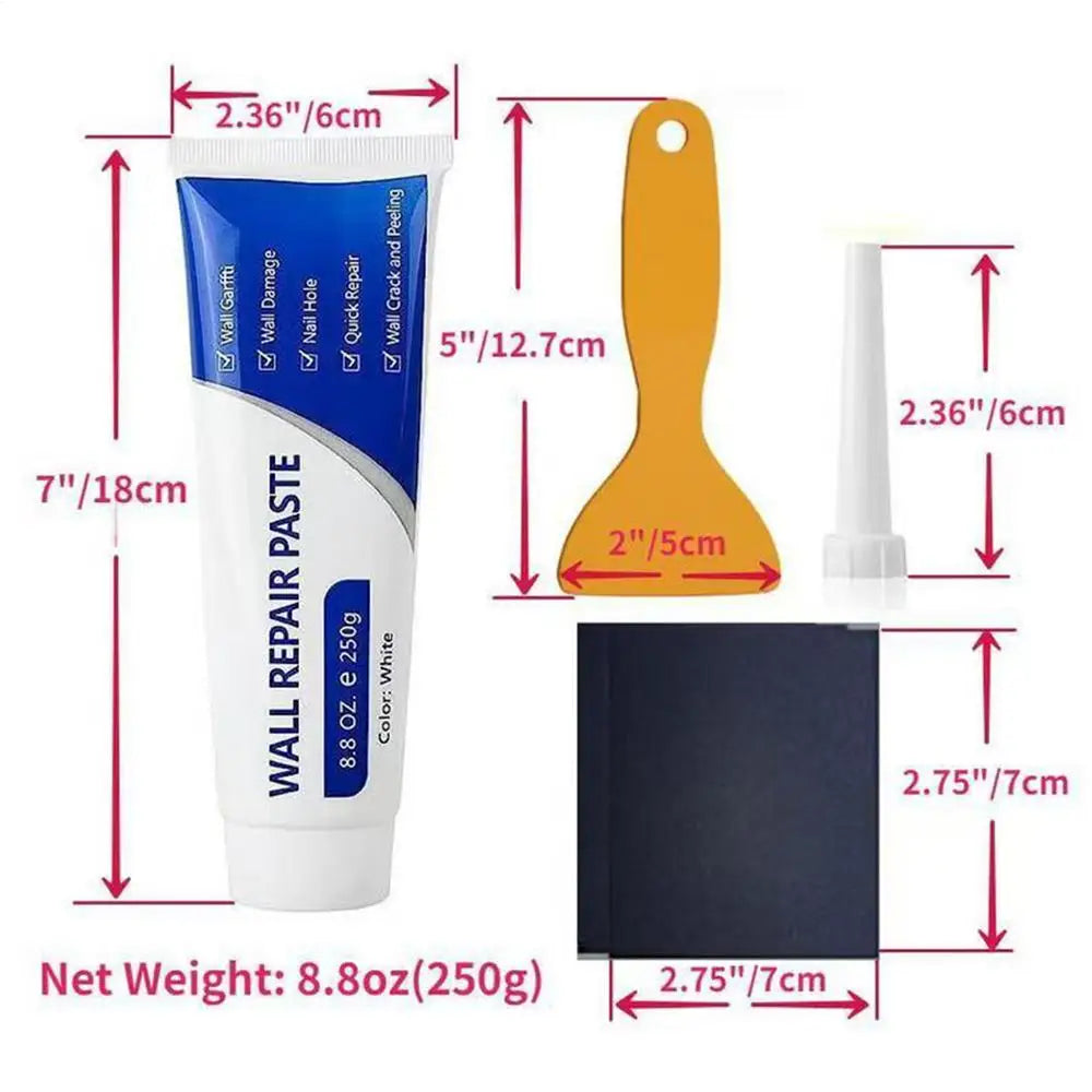 Wall Repair Paste Quick Drying Drywall Mending Putty Wall Hole Crack Filler For DIY Home Tile Concrete Bathroom Shower Floor Peaceful Pleasures Health and Wellness 1 set