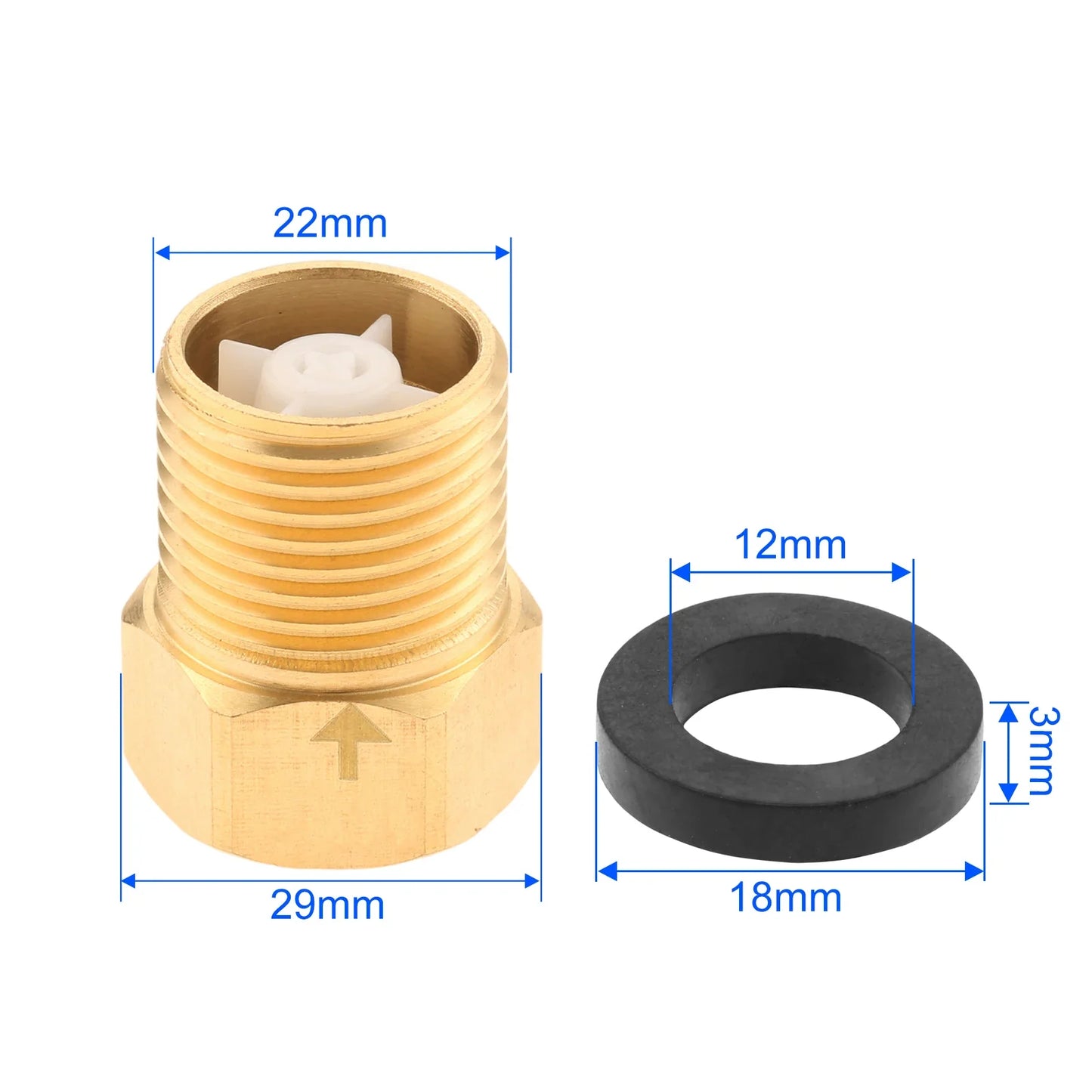 304 Stainless Steel Check Valve 29×22mm | One-Way Non-Return