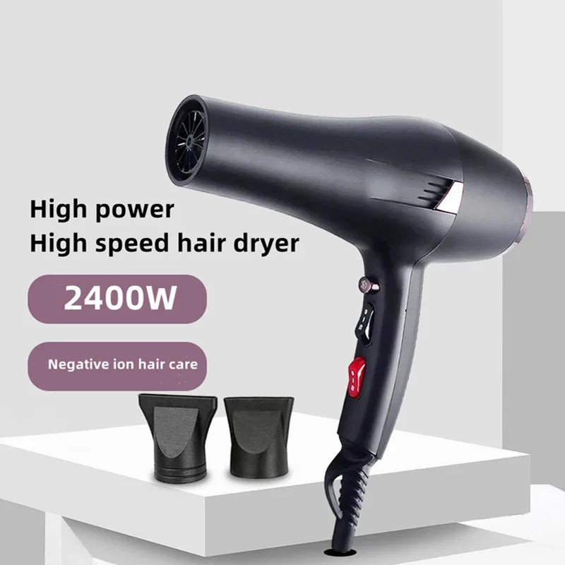 US,EU High Speed Hair Dryer Vintage Color 2400W High Power Fast Drying Silent Home Hairdresser Recommendation Peaceful Pleasures Health and Wellness Retro black-2400W AU
