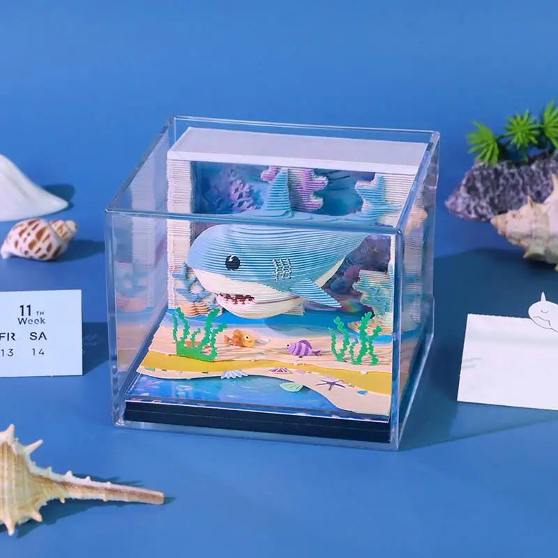 2027 LED Desk Calendar – 3D Tear-Away Paper Art Gift