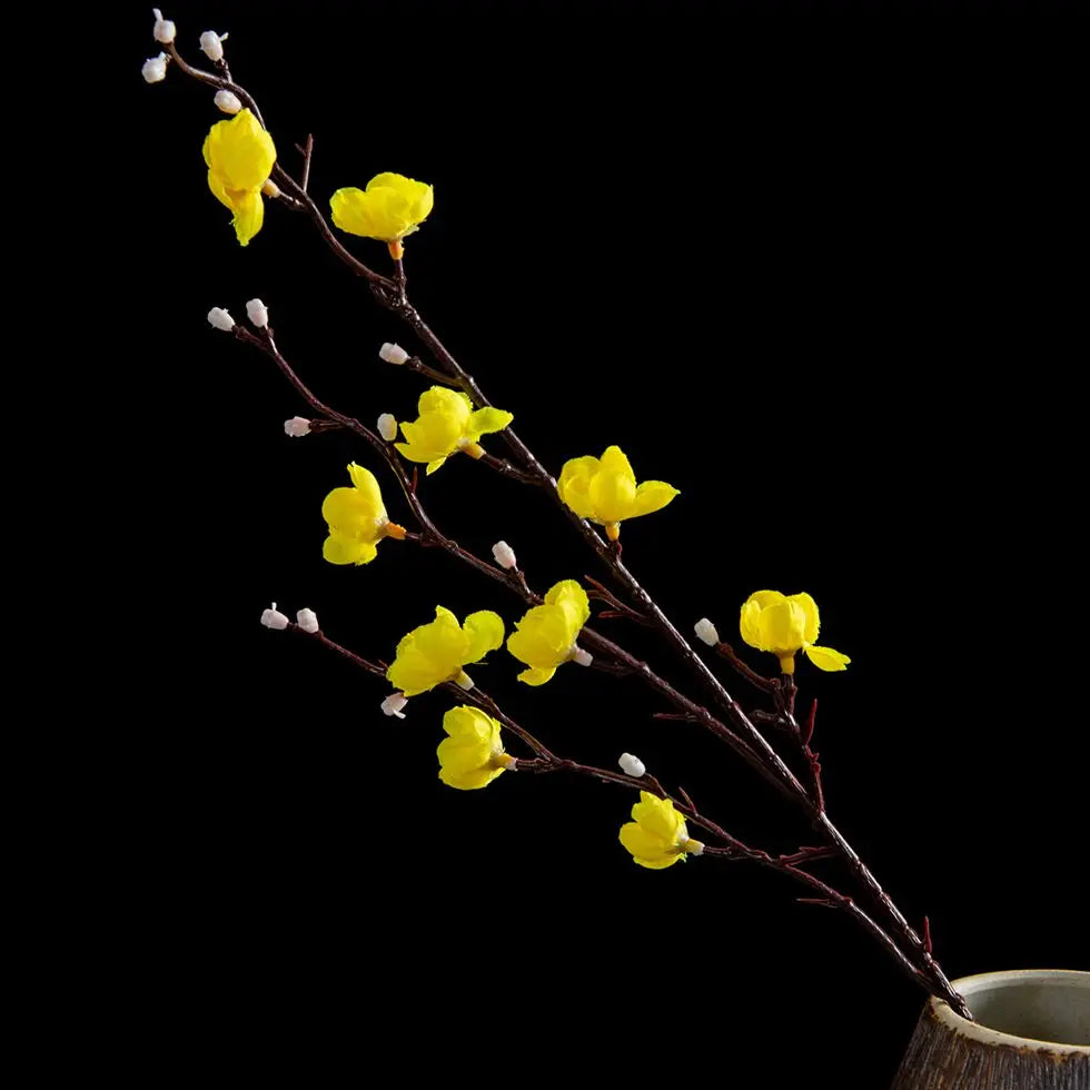 Silk Plum Blossom Branch | Artificial Flowers Home Wedding Decor