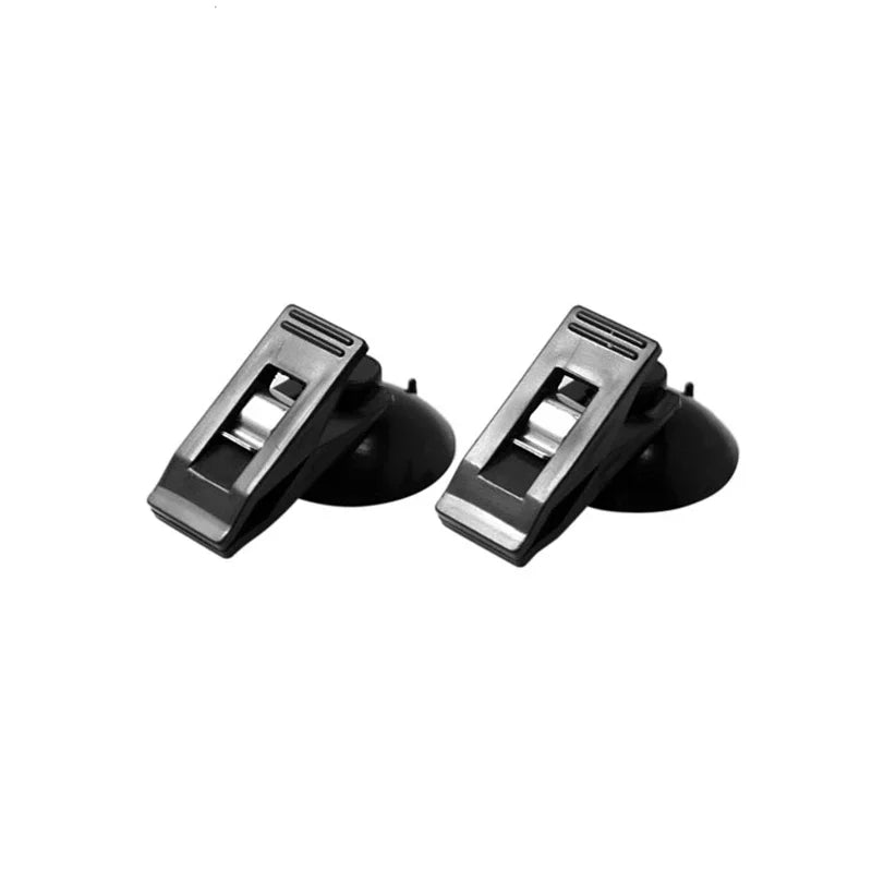 1 Pair Car Interior Window Clip Mount Black Suction Cap Clip Plastic Sucker Removable Holder For Sunshade Curtain Towel Ticket Peaceful Pleasures Health and Wellness black