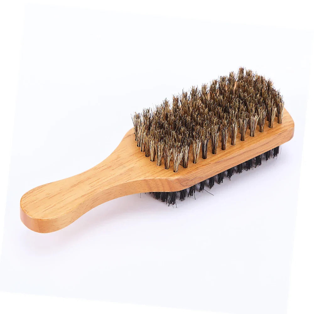 Men's Boar Bristle Hair & Beard Brush – Natural Wood S/M/L