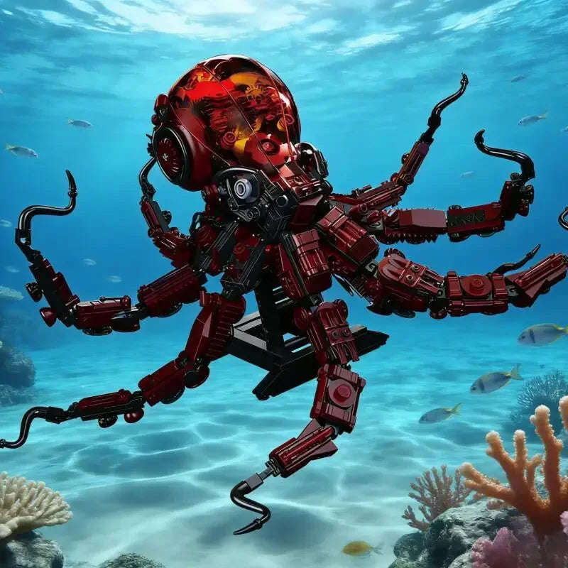 Creative MOC Mechanical Octopus Model Building Blocks DIY Assemble