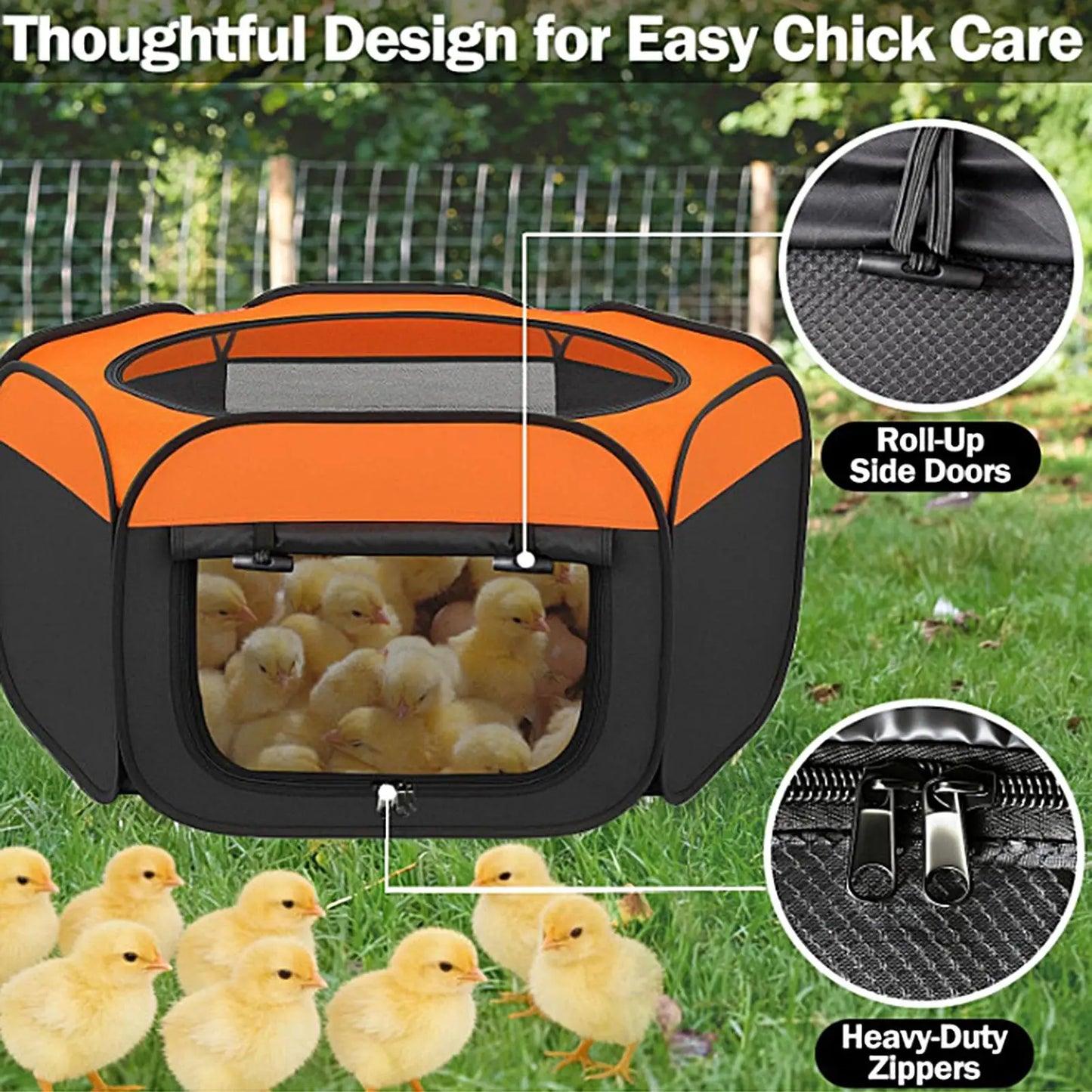 Portable Foldable Chicken Brooder Pen for Chicks & Small Animals Chicken Brooder Pen Peaceful Pleasures Health and Wellness CN