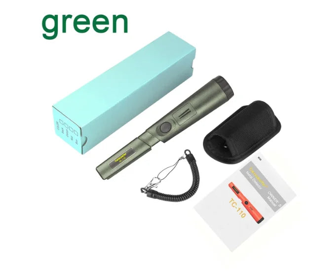 NEW TC-110 Handheld Metal Detector Positioning Rod With Anti-scratch Protection Cover Metal Pinpointing IP68 Waterproof Peaceful Pleasures Health and Wellness green