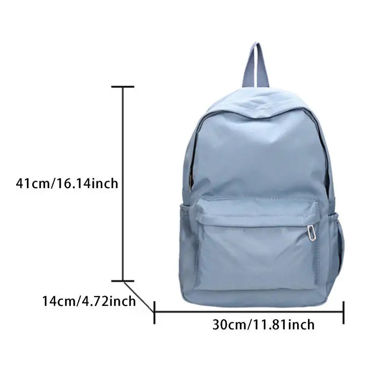 Fashion Backpacks for Women Knapsack Solid Color Student Casual Large Capacity School Rucksacks Ladies Shoulder Backpack Peaceful Pleasures Health and Wellness